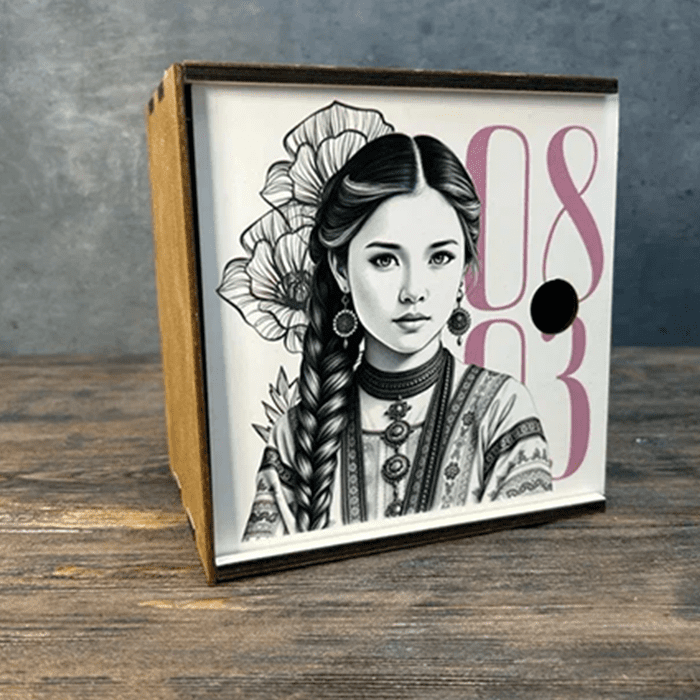 Деревянные ящики для подарков к 8 Марта из фанеры и натурального дерева